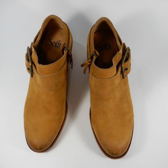 Sofft AQUA Söfft Alvie Comfort Bootie Shooties Size 9 Tan Leather NEW $149 - Picture 4 of 12